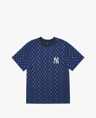  MLB - Áo thun unisex cổ tròn tay ngắn Basic Monogram 