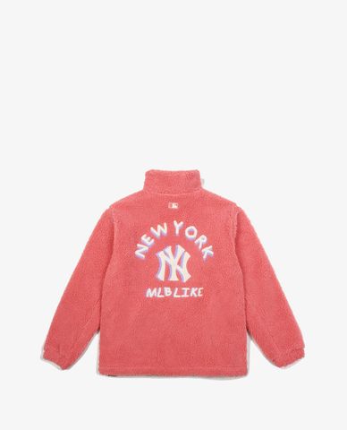  MLB - Áo khoác lông cổ cao Boa Fleece Back Logo 