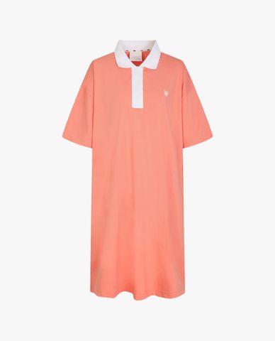  MLB - Đầm mini cổ bẻ ngắn tay Color Overfit 