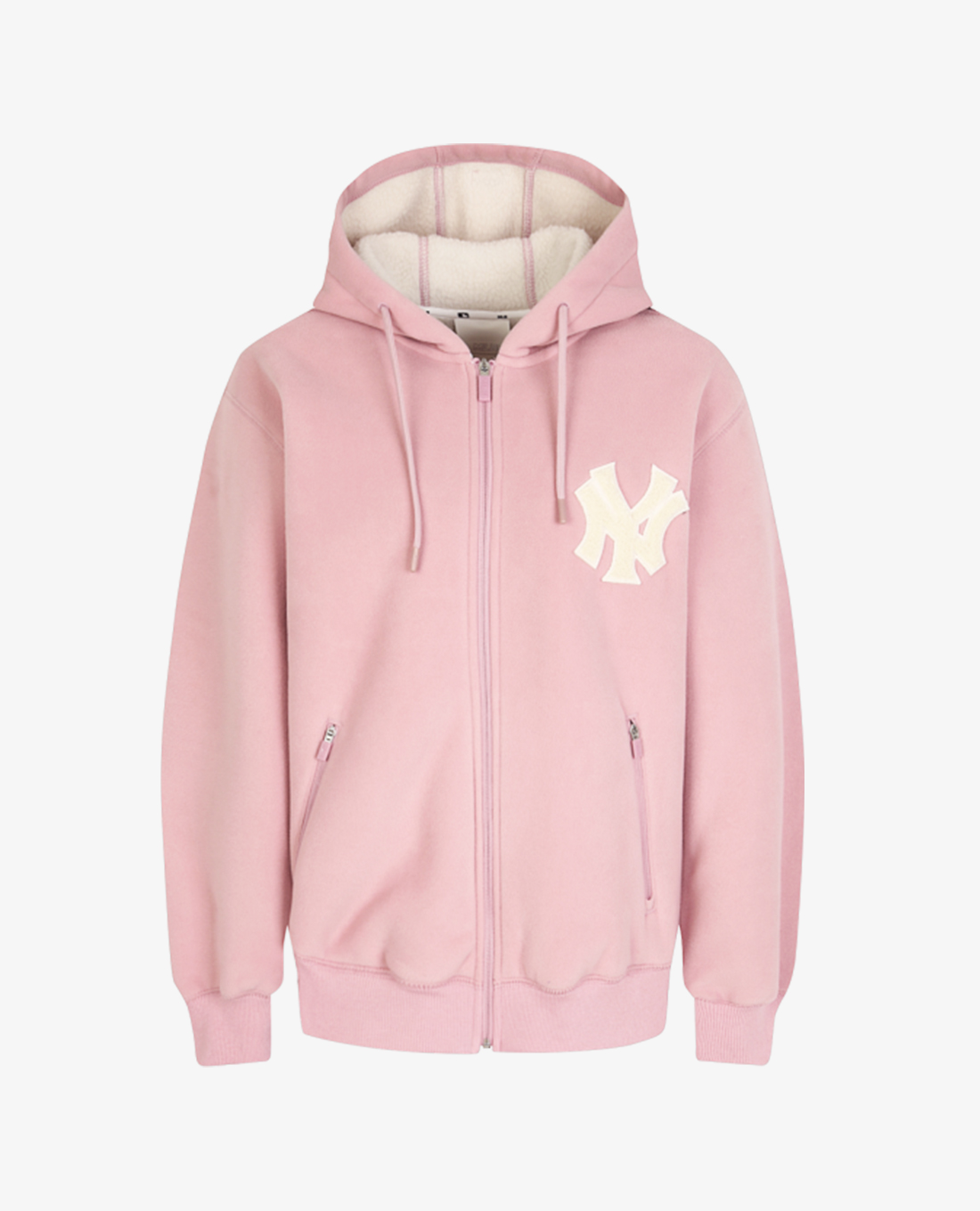 MLB - Áo sweatshirt tay dài có mũ phối zip Fleece