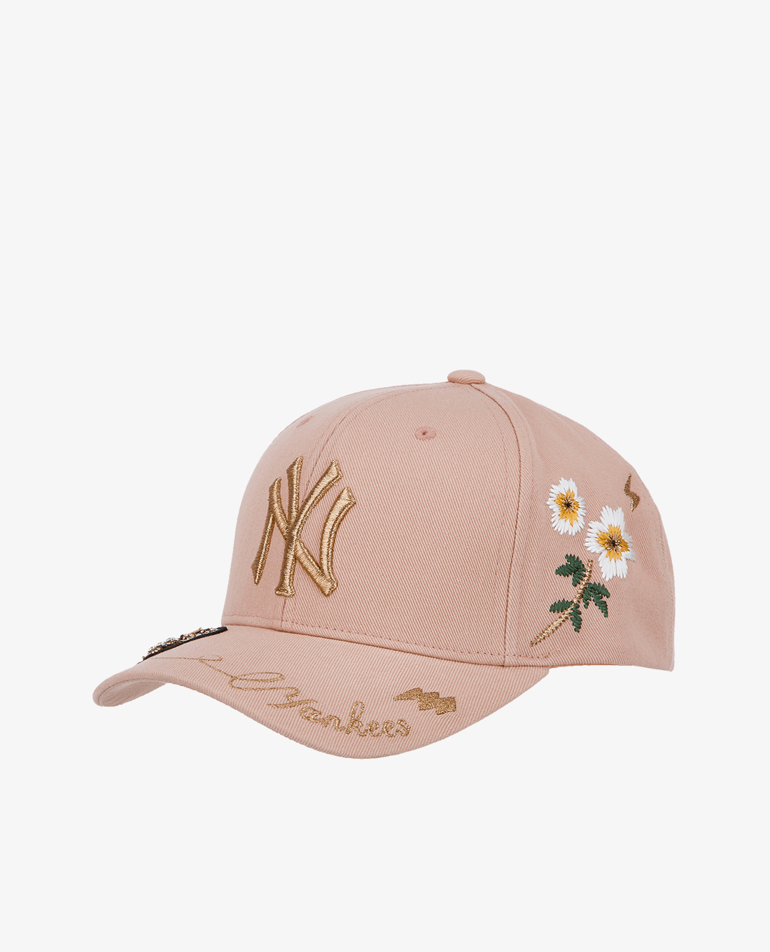 MLB - Nón bóng chày thêu hoa thời trang