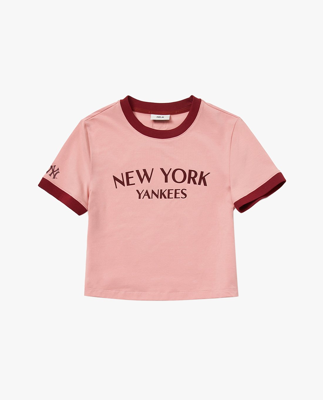 MLB - Áo croptop nữ cổ tròn tay ngắn Varsity