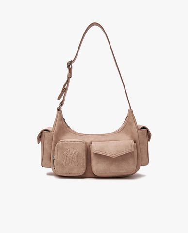  MLB - Túi đeo vai nữ phom chữ nhật Multi Pocket Cargo 