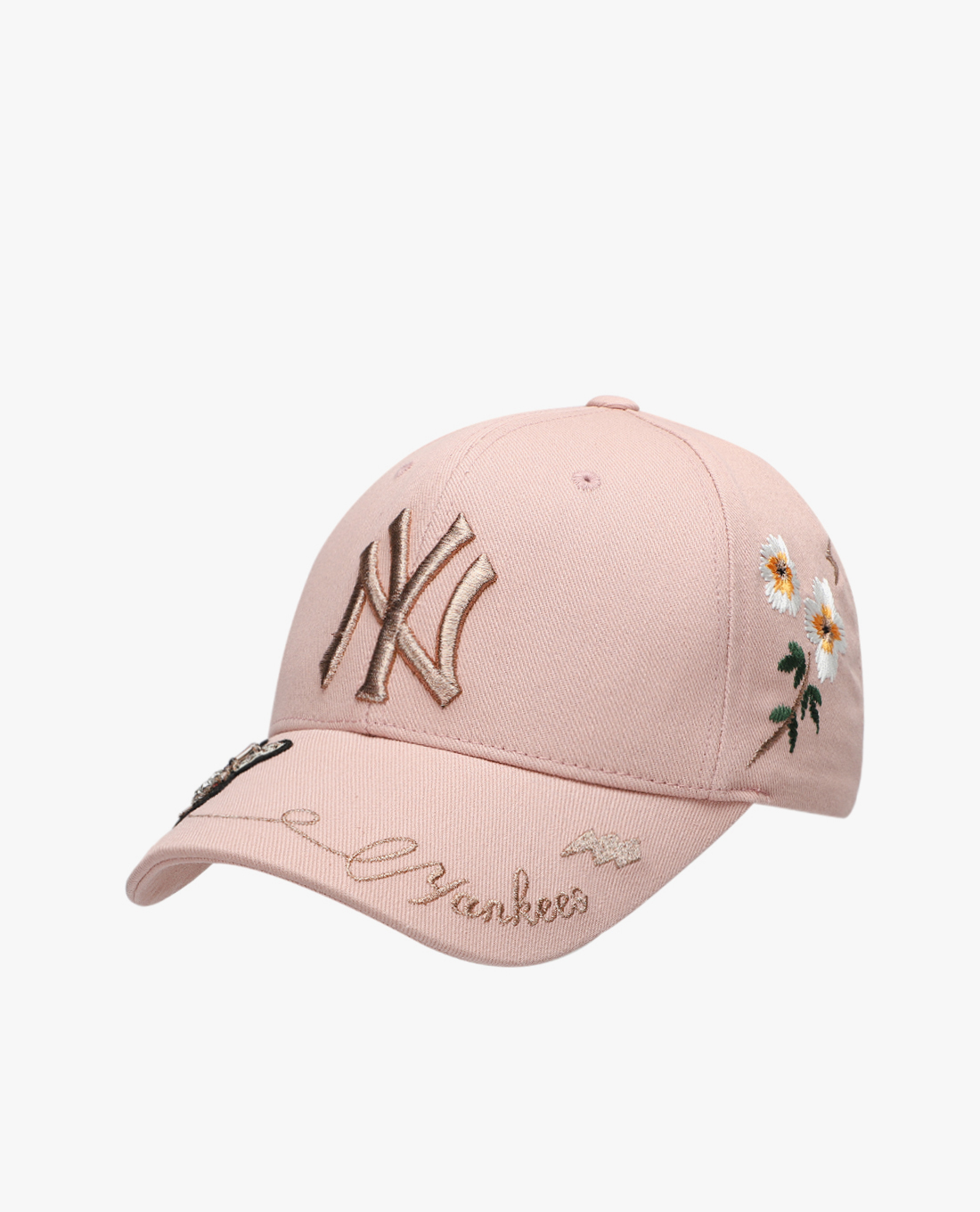 MLB - Nón bóng chày thêu hoa thời trang