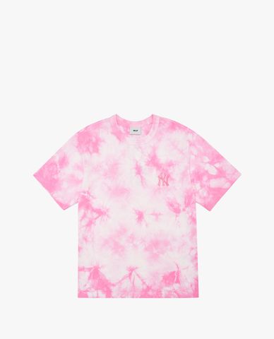  MLB - Áo thun unisex cổ tròn tay ngắn Ethnic Stripe Mega Overfit 