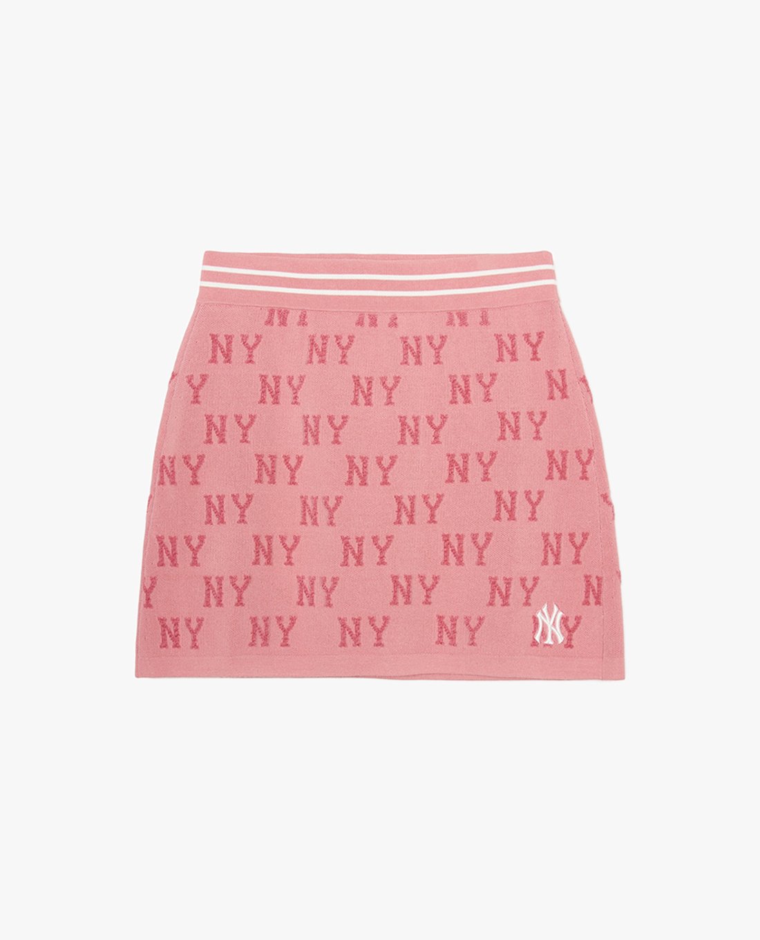 MLB - Chân váy chữ A mini dệt kim Monogram