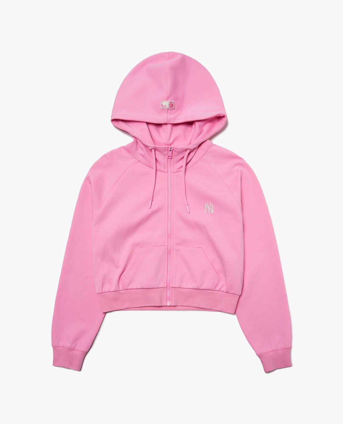 MLB - Áo hoodie tay dài phối zip dáng lửng Basic Sports Tech Training