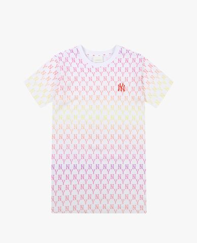  MLB - Đầm mini phom suông tay ngắn Monogram 