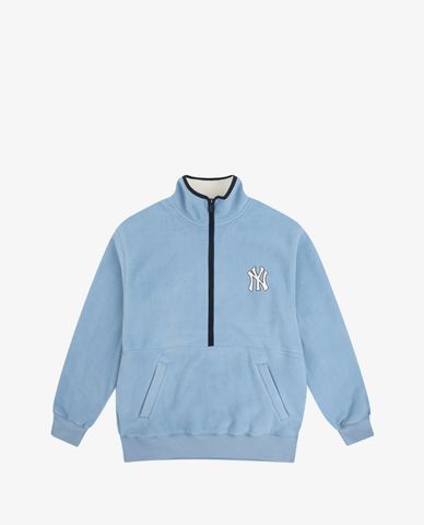  MLB - Áo sweatshirt cổ đứng tay dài Fleece New York Yankees 