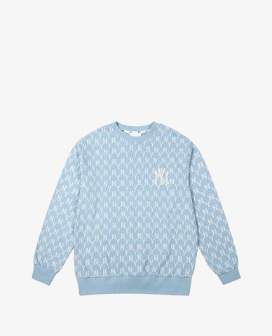  MLB - Áo sweatshirt tay dài cổ tròn Full Side Monogram Overfit 