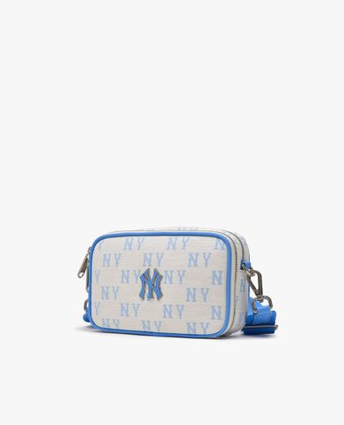  MLB - Túi đeo chéo unisex phom chữ nhật Classic Monogram Jacquard Mini 