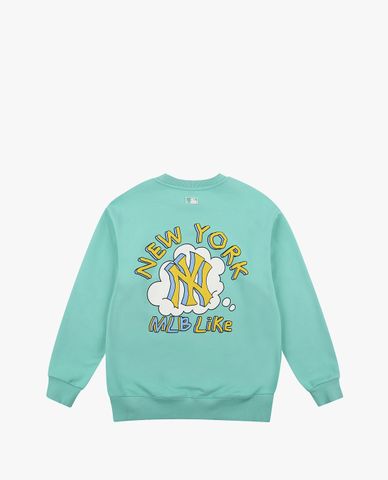  MLB - Áo sweatshirt tay dài cổ tròn LIKE Popcorn 
