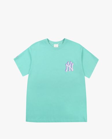  MLB - Áo thun cổ tròn ngắn tay PLAY Back Pixel Logo 