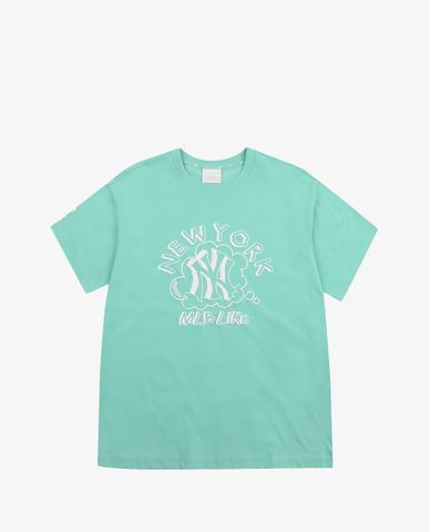  MLB - Áo thun cổ tròn ngắn tay LIKE Solid Color Popcorn 