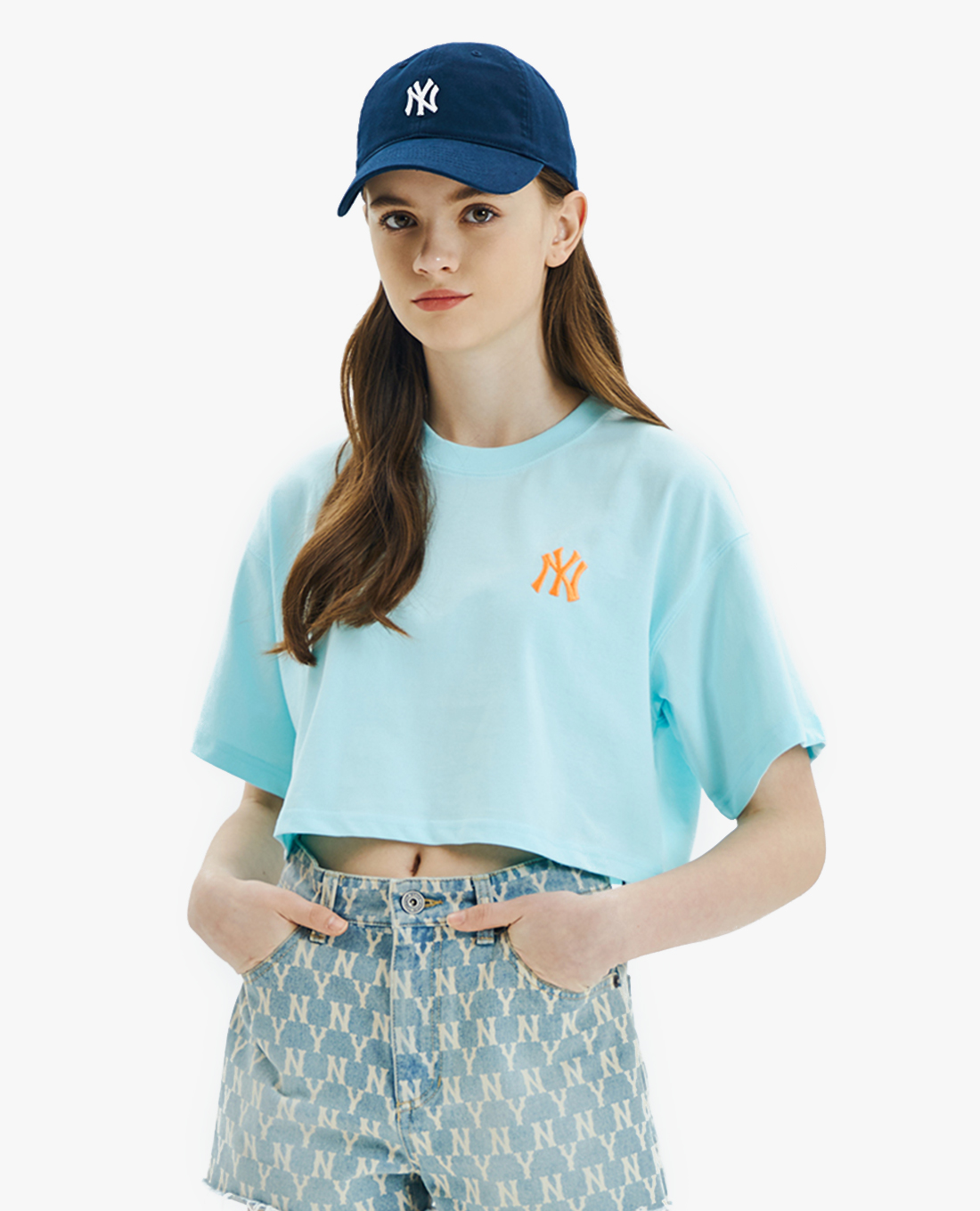 MLB - Áo croptop nữ tay ngắn Crop 21ver.
