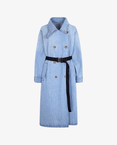  MLB - Áo măng tô nữ Denim Over Fit 