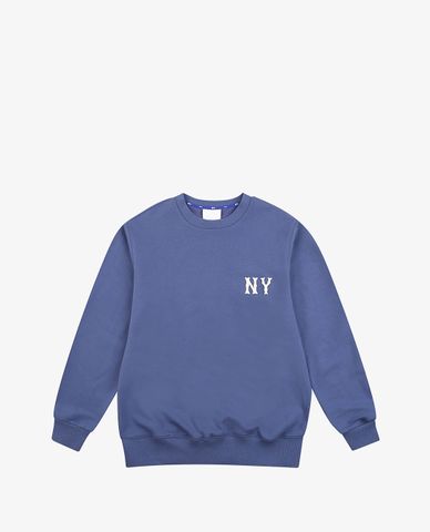  MLB - Áo sweatshirt cổ tròn tay dài phối logo NY 