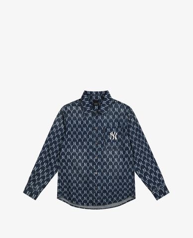  MLB - Áo sơ mi denim tay dài Monogram 