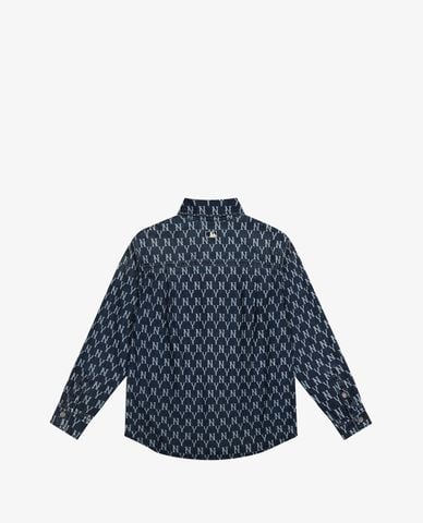  MLB - Áo sơ mi denim tay dài Monogram 