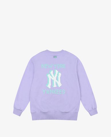 MLB - Áo sweatshirt tay dài cổ tròn PLAY Pixel Logo 
