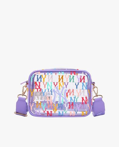  MLB - Túi đeo chéo trẻ em chữ nhật Monogram PVC Camera 