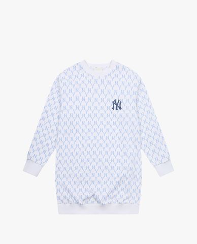  MLB - Đầm mini phom suông tay dài Monogram 