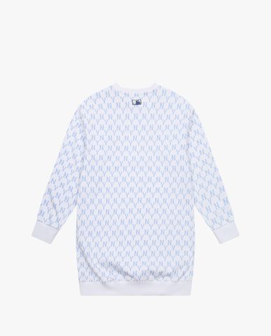  MLB - Đầm mini phom suông tay dài Monogram 