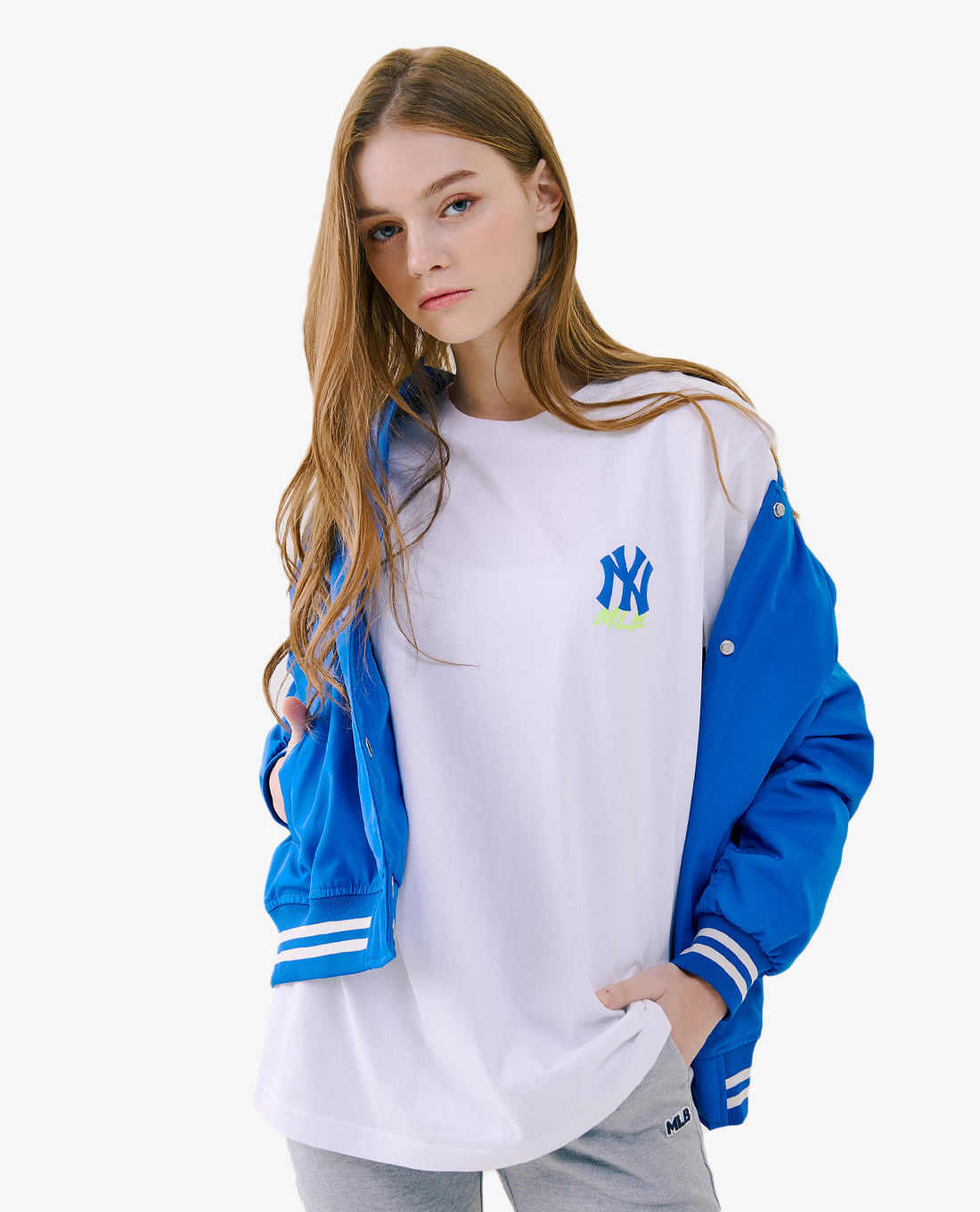 MLB - Áo thun cổ tròn ngắn tay Base Logo