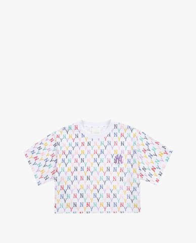  MLB - Áo croptop nữ tay ngắn Monogram Multi Crop 