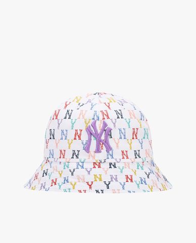  MLB - Nón bucket thời trang Monogram Rainbow 