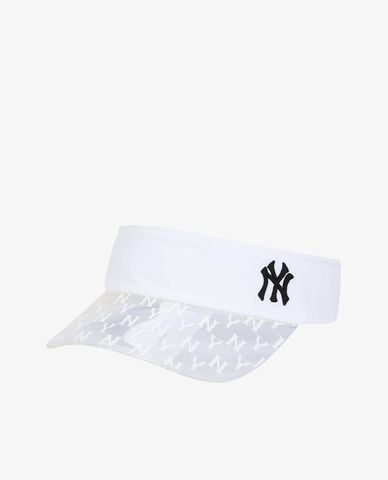  MLB - Nón visor nửa đầu PVC Monogram Sun 