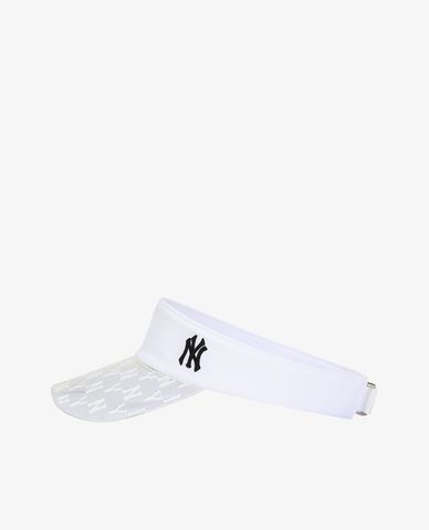  MLB - Nón visor nửa đầu PVC Monogram Sun 