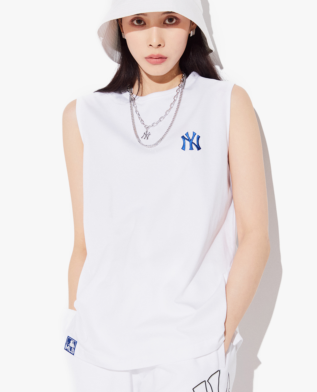 MLB - Áo ba lỗ phom suông Basic Back Logo