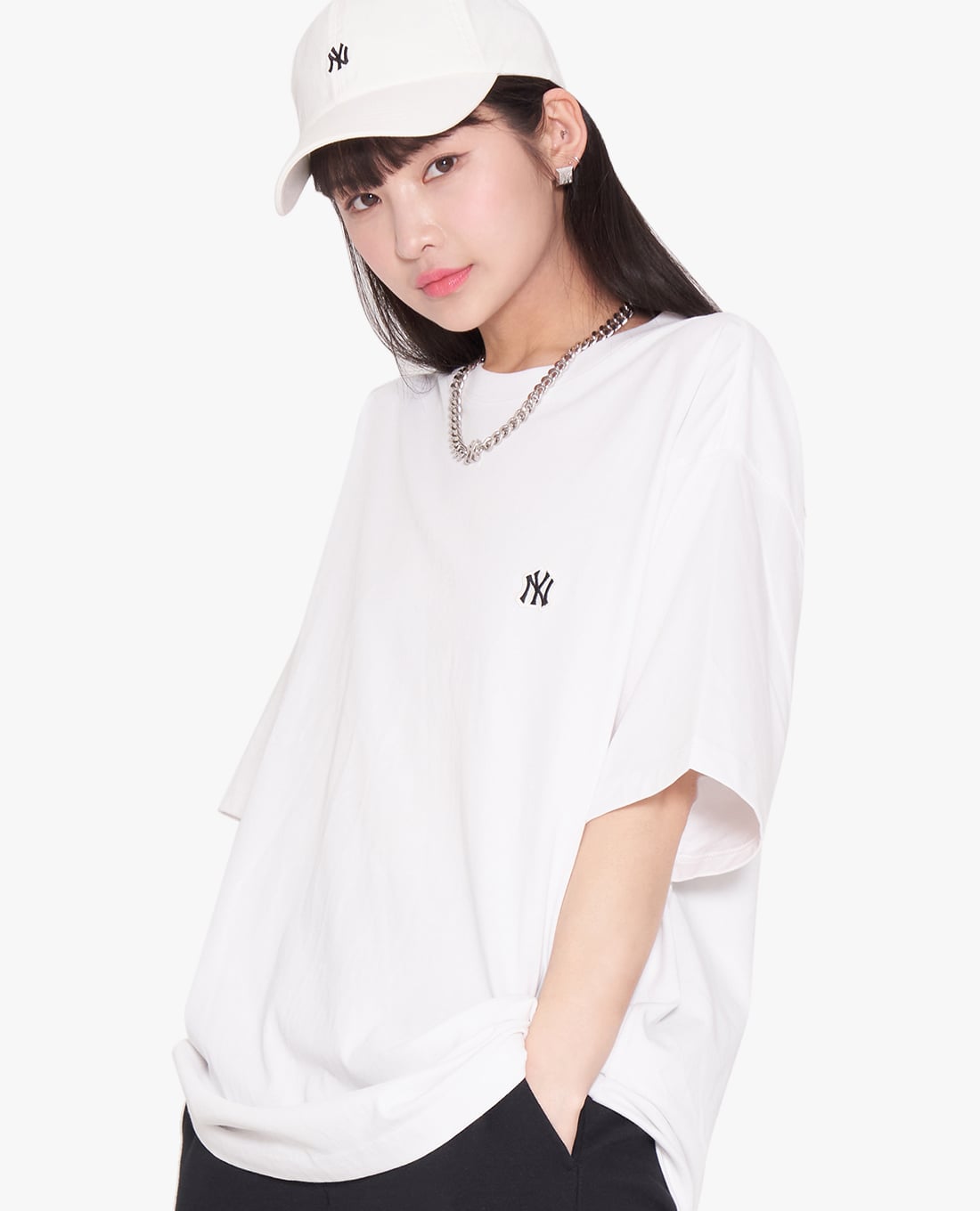 MLB - Áo thun unisex cổ tròn tay ngắn Basic Small Logo
