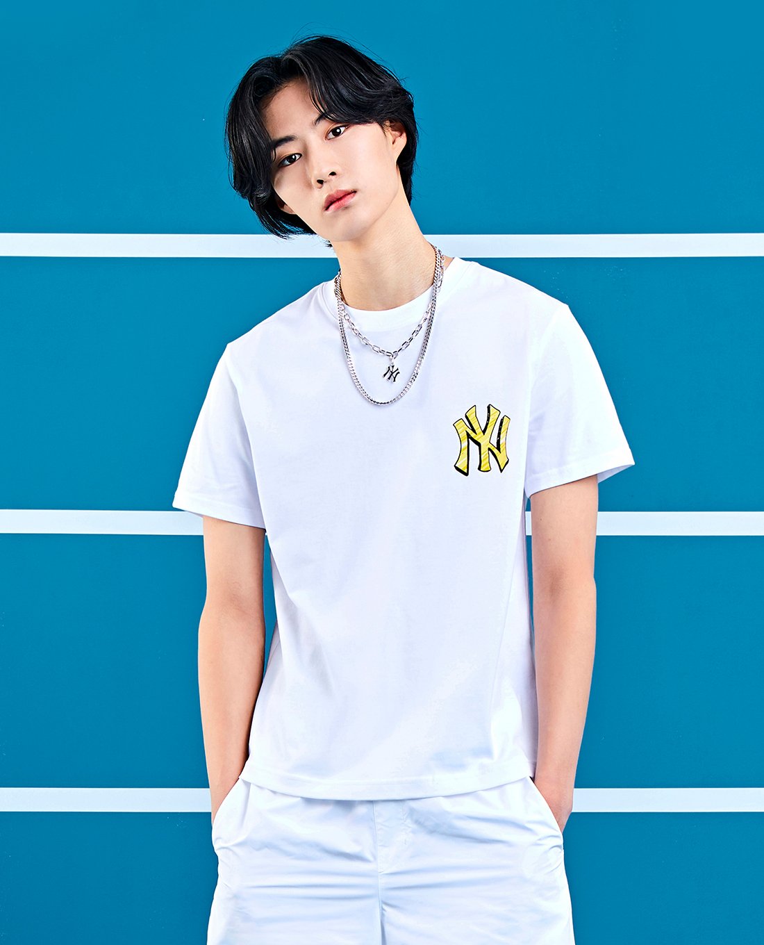 MLB - Áo thun unisex cổ tròn tay ngắn Basic Back Logo