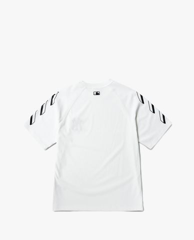  MLB - Áo thun cổ tròn ngắn tay phom suông hiện đại 