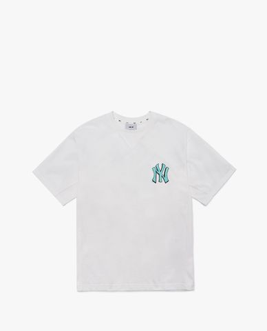  MLB - Áo thun cổ tròn ngắn tay Seamball Back Logo 