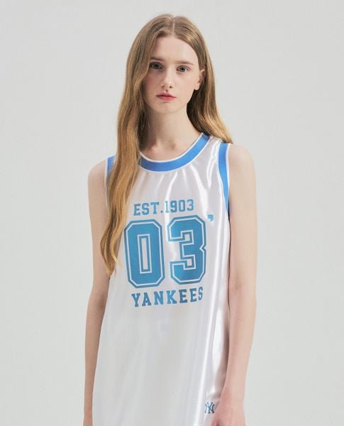  MLB - Áo ba lỗ nữ cổ tròn Sportive Varsity Number Graphic Nasity 