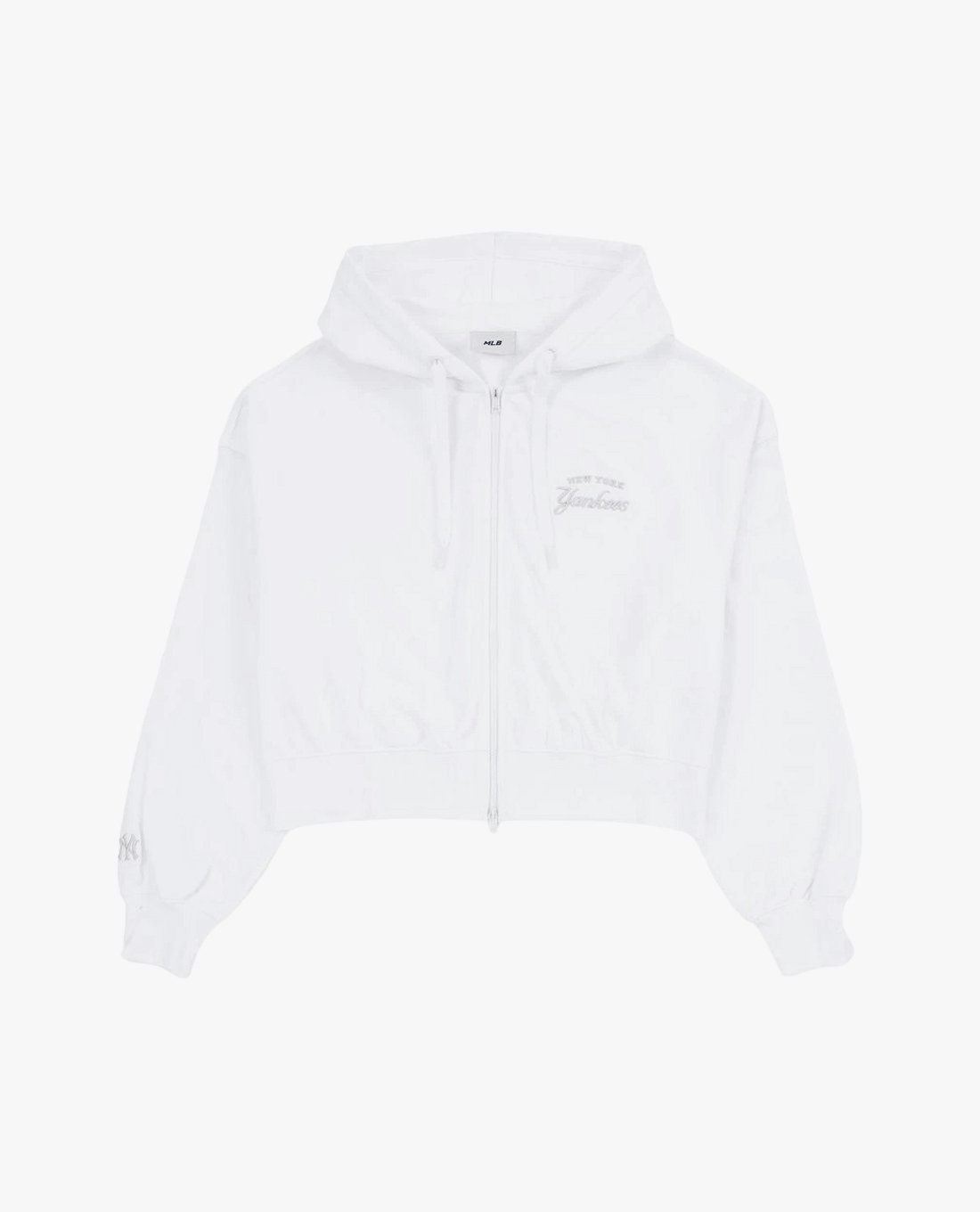 MLB - Áo khoác phối mũ nữ phom croptop Varsity