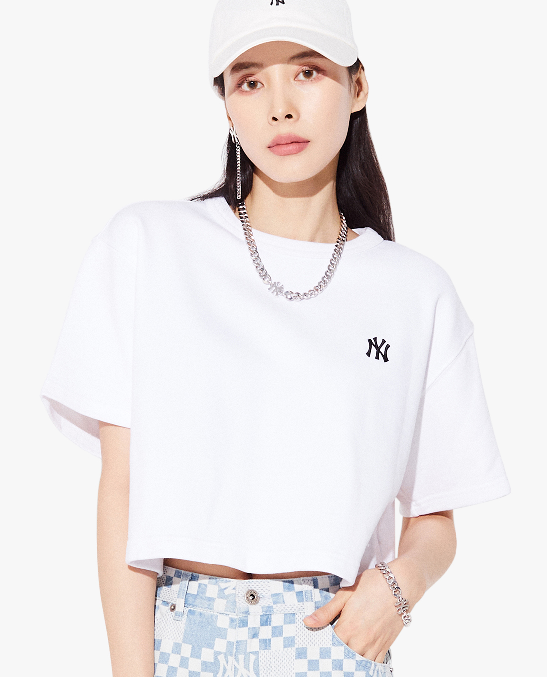 MLB - Áo croptop nữ tay ngắn WMS Basic