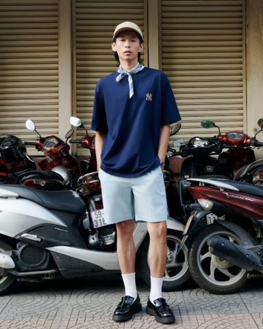  MLB - Áo thun unisex cổ tròn tay ngắn New Year Snake Overfit 