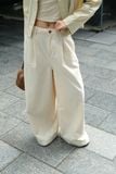  Quần khaki nữ có ly ống rộng 