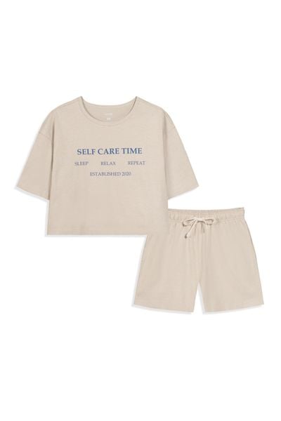  Set đồ mặc nhà nữ in slogan 