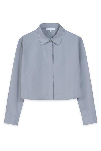  Áo sơ mi nữ dáng crop vải poplin 