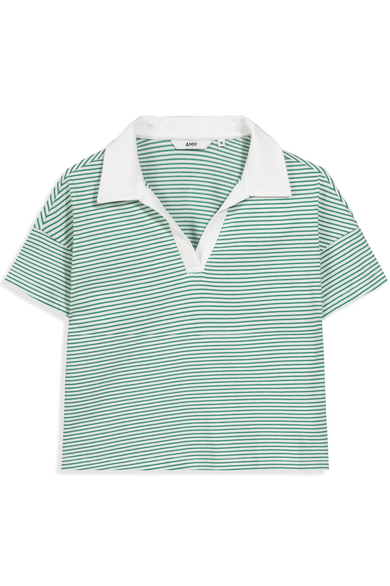  Áo polo kẻ nữ dáng crop 