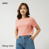  Áo phông nữ ngắn tay dáng vừa vải cotton hữu cơ 