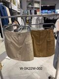  Chân váy mini túi hộp vải twill 