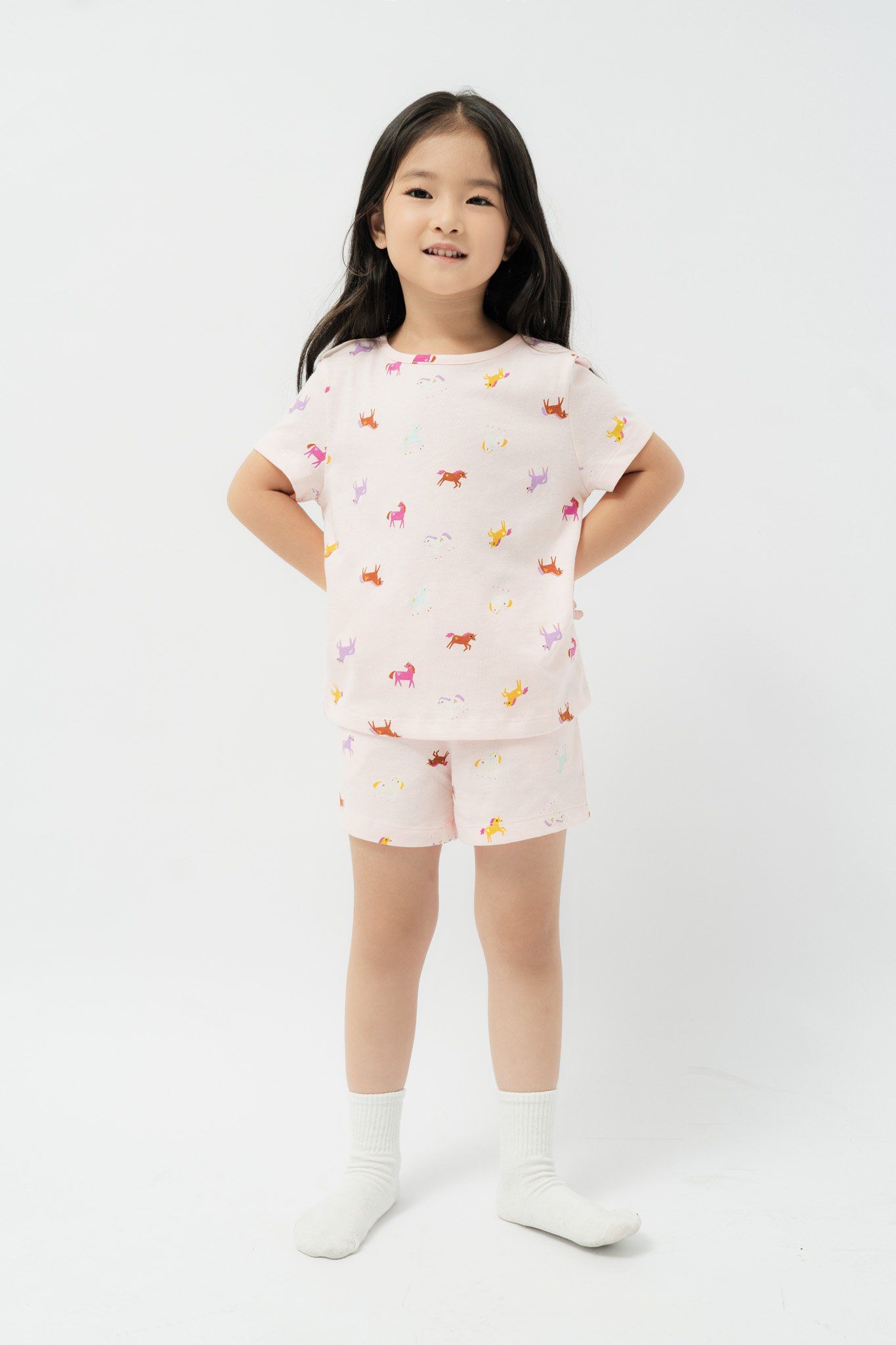  Quần short bé gái mặc nhà 