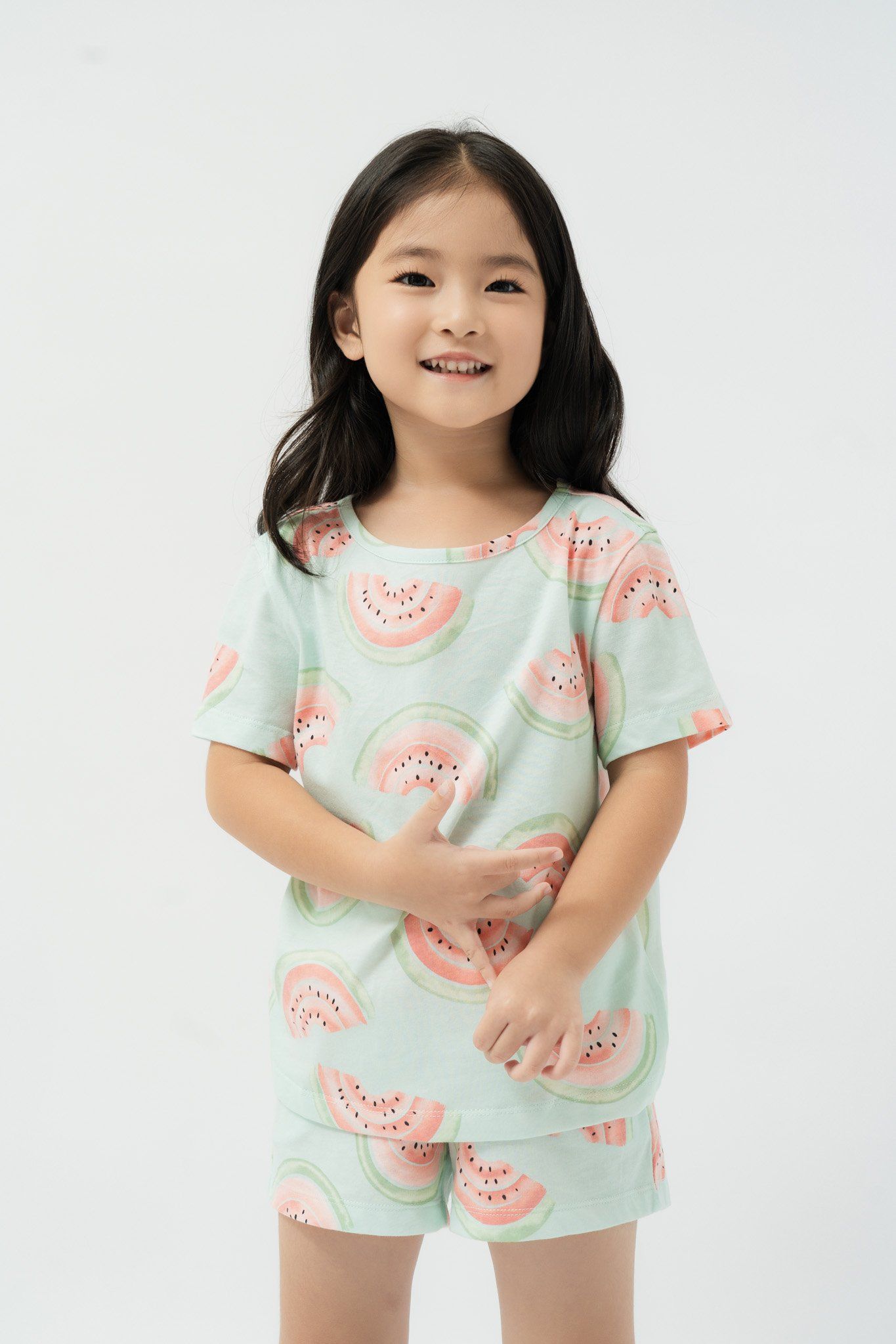  Áo phông bé gái mặc nhà 003A 