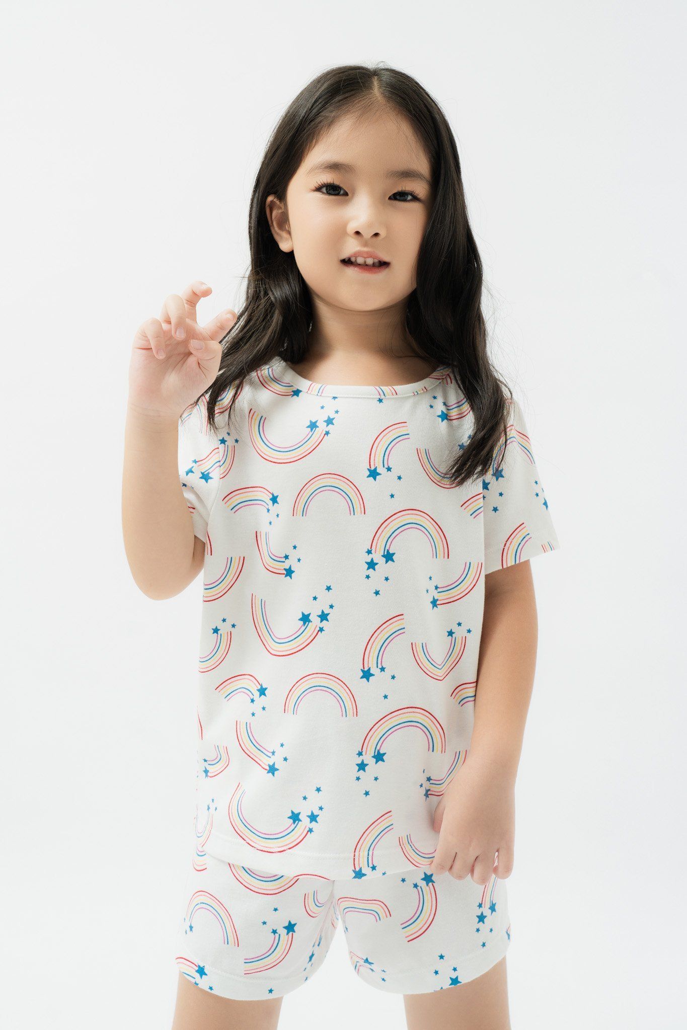  Áo phông bé gái mặc nhà 003A 